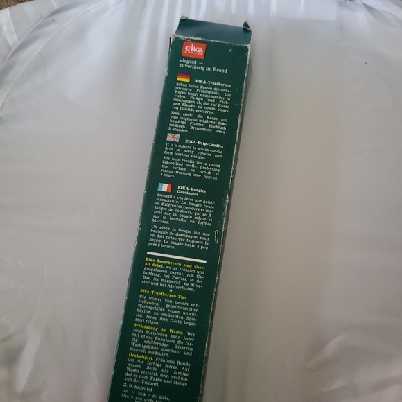 Vintage Eika  Kerzen Drip Candles Box of 2 Tapers - Picture 6 of 7